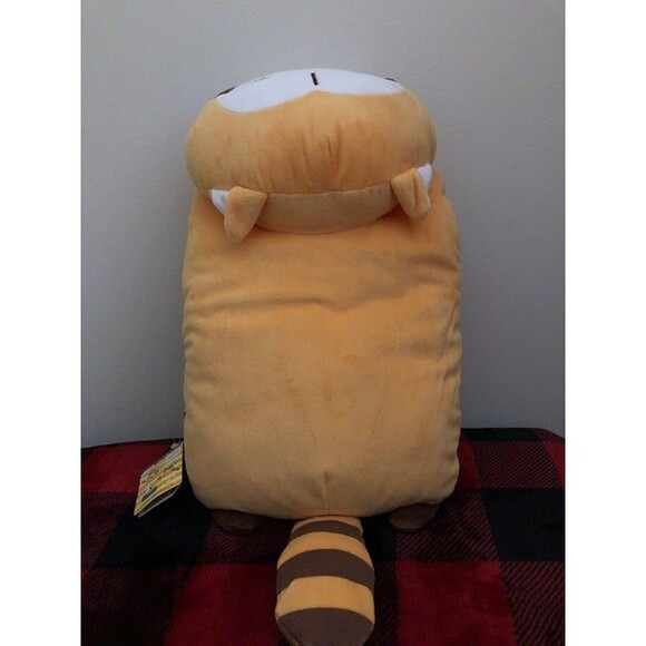 Furyu Puchi Rascal Raccoon Laying Down (Closed Eyes) Cushion Toreba Prize - Picture 3 of 10